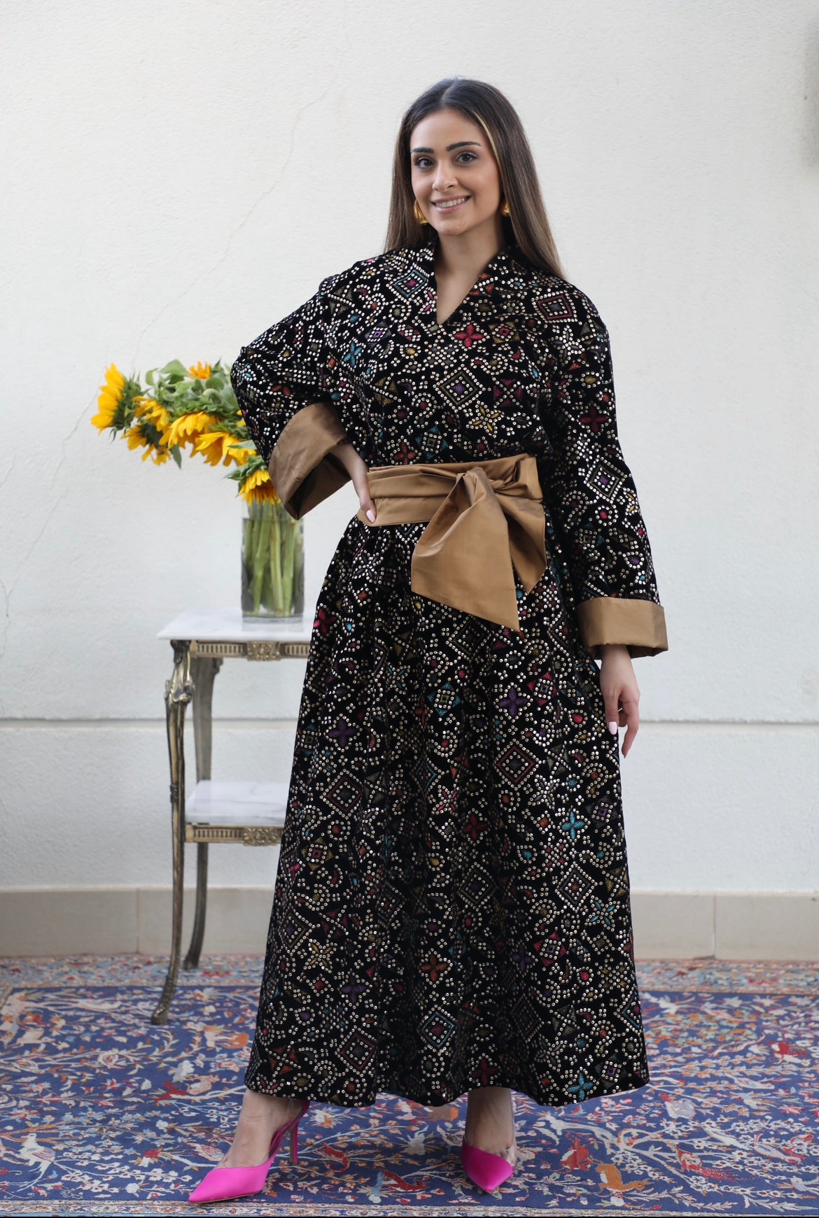 Colorful Velvet Kaftan