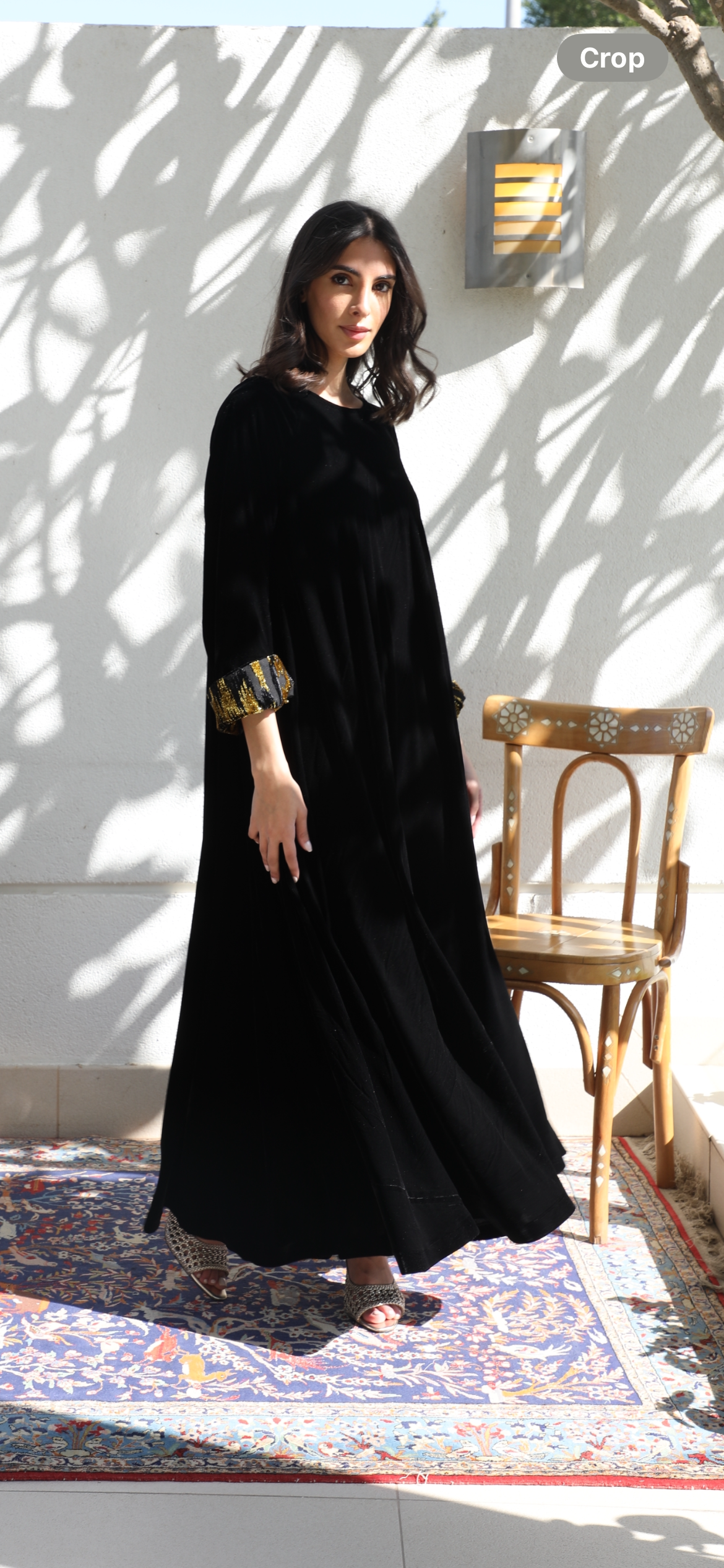Black Velvet Kaftan