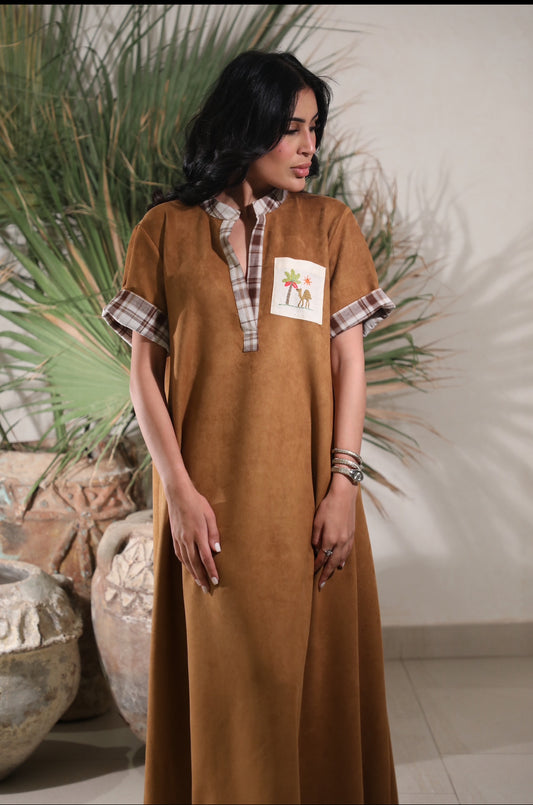 Tan Suede Kaftan