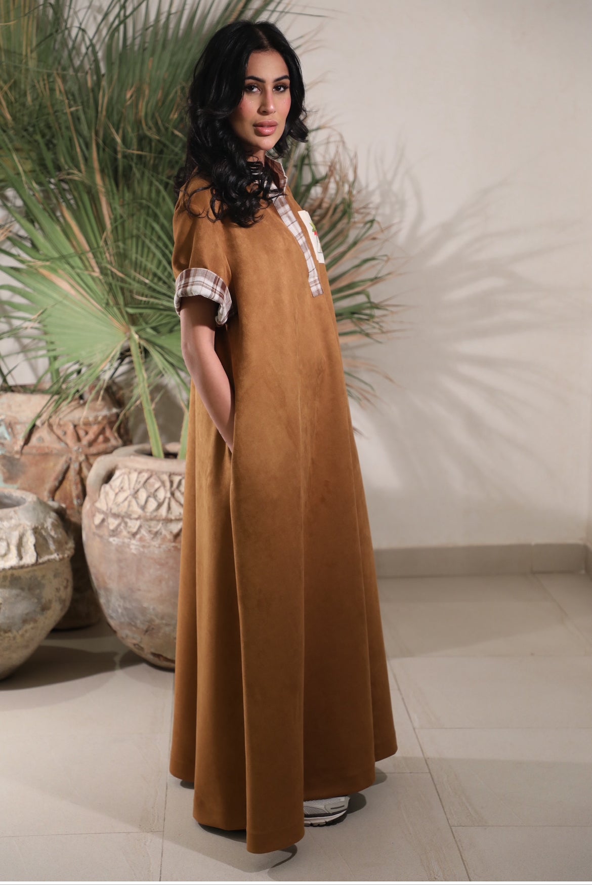 Tan Suede Kaftan