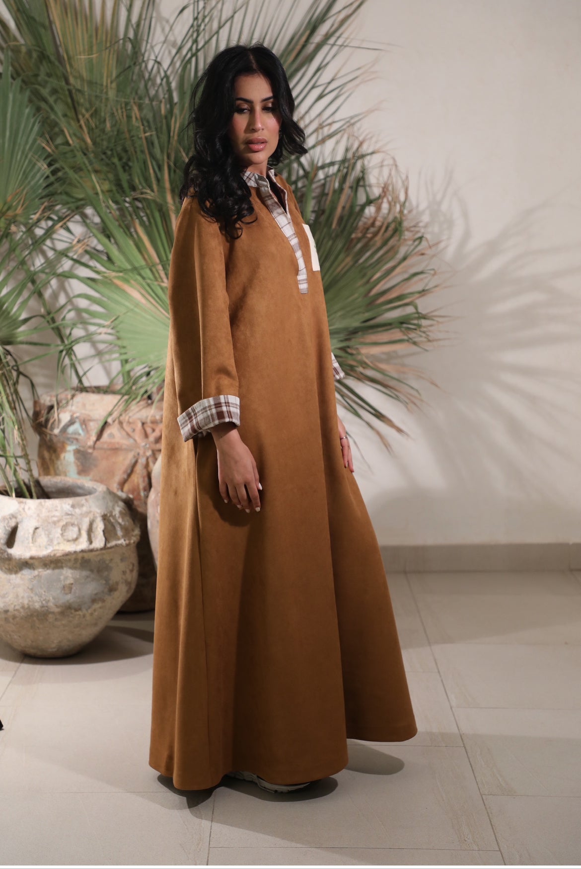 Tan Suede Kaftan