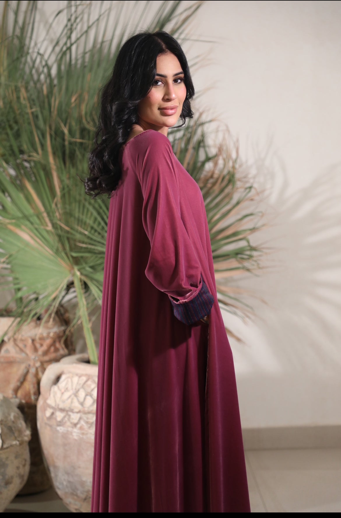 Pink velvet closhe Kaftan